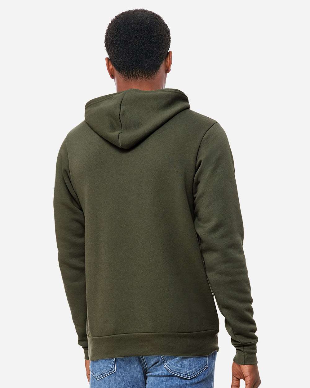 BELLA + CANVAS 3719, Fleece - Premium - Hood, Military Green