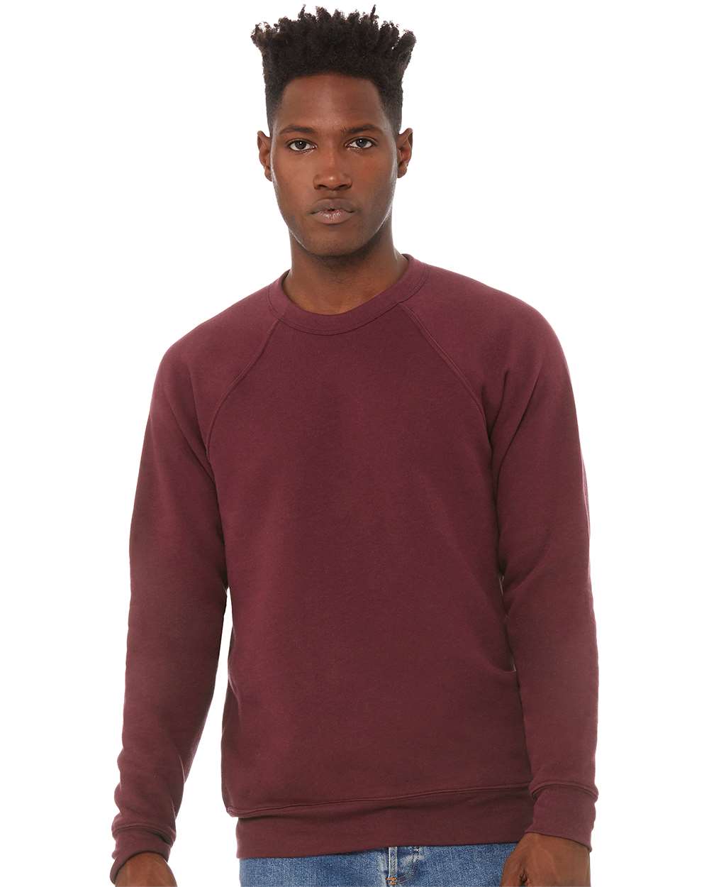 BELLA + CANVAS 3901, Fleece - Premium - Crew, Maroon