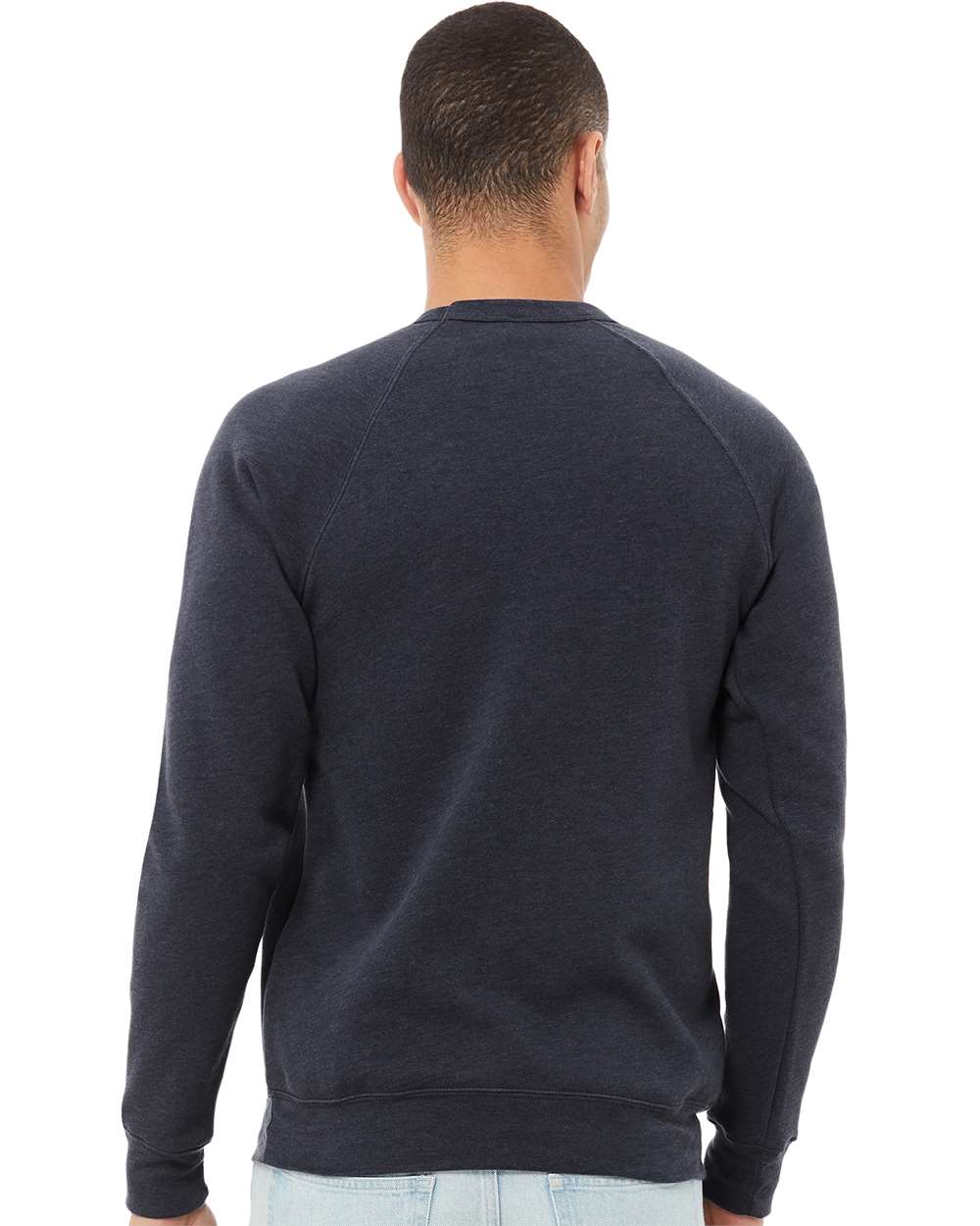BELLA + CANVAS 3901, Fleece - Premium - Crew, Heather Navy