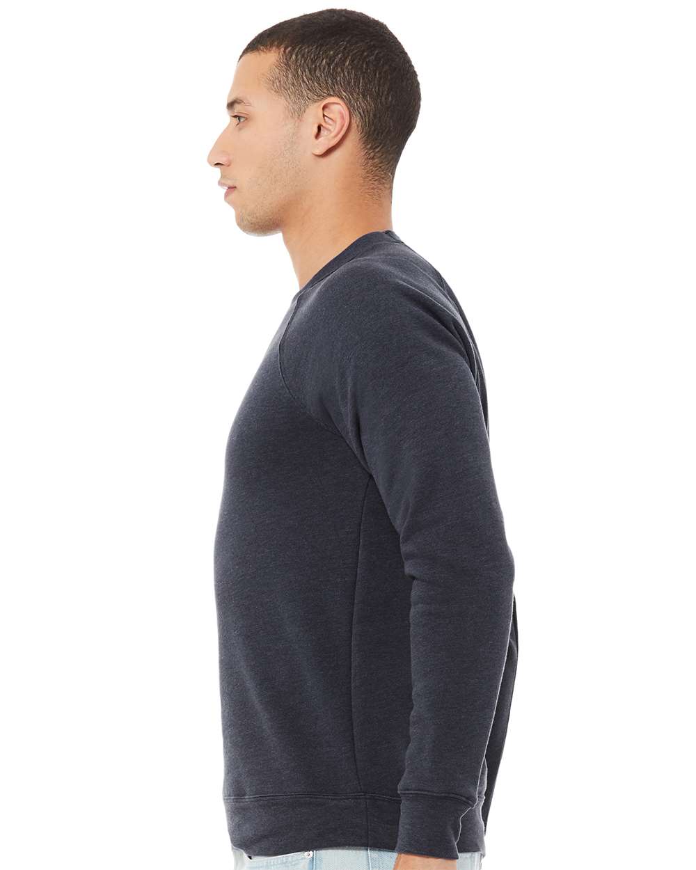 BELLA + CANVAS 3901, Fleece - Premium - Crew, Heather Navy