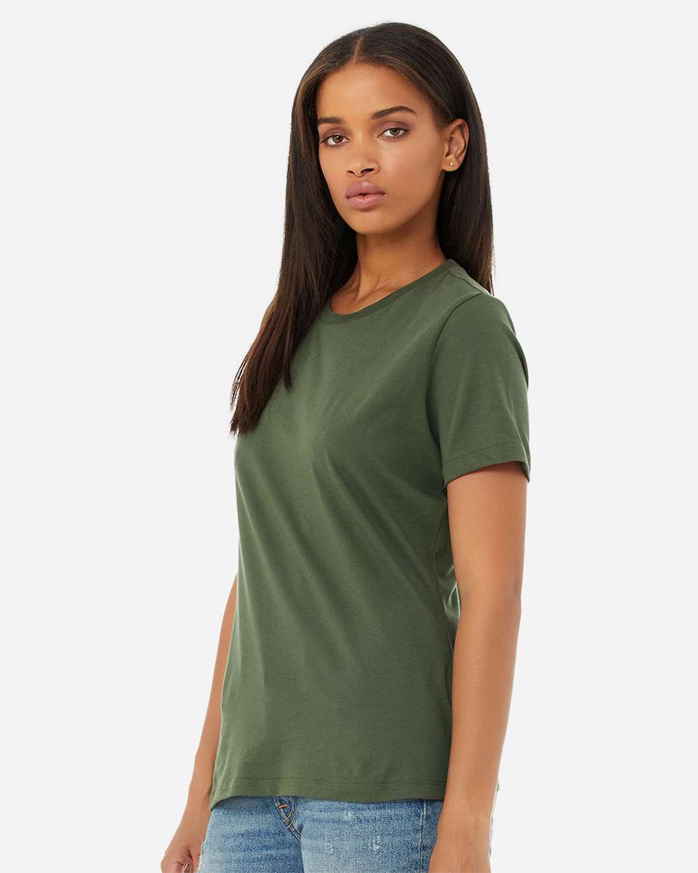 BELLA + CANVAS 6400, T-Shirts - Premium, Military Green