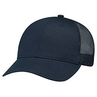 Cotton / Polyester Mesh 6640M, Ajm 6 Panel Constructed Full-fit (mesh Back), Navy