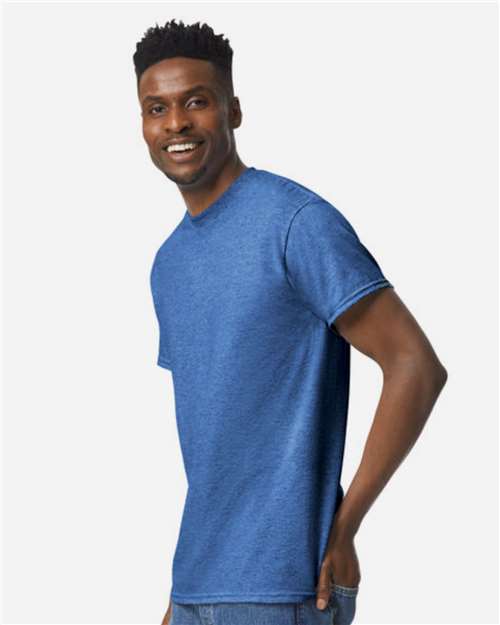 Gildan 8000, Unisex Dryblend T-shirt, Heather Deep Royal