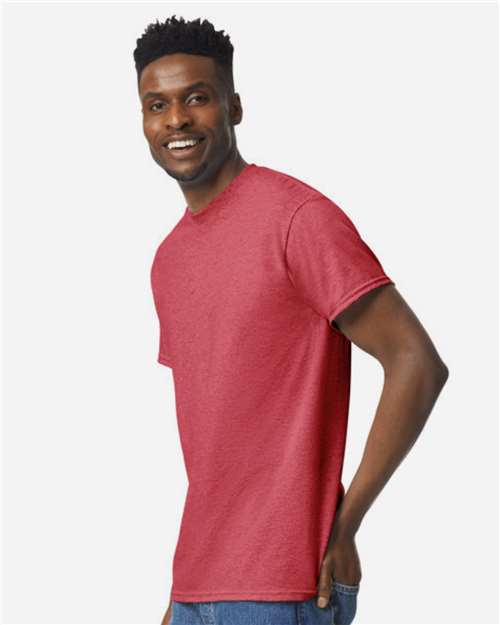 Gildan 8000, Unisex Dryblend T-shirt, Heather Scarlet Red