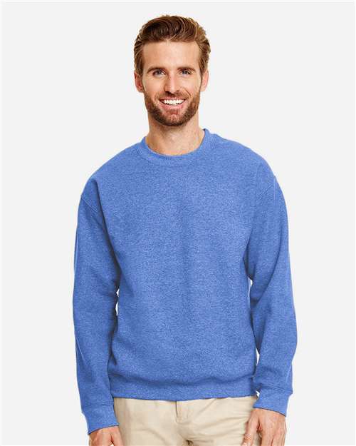 Gildan 18000, Unisex Heavy Blend Crewneck Sweatshirt, Heather Deep Royal