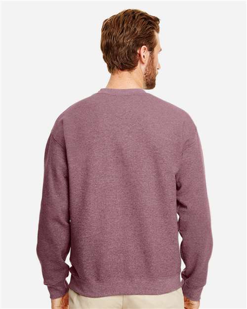 Gildan 18000, Unisex Heavy Blend Crewneck Sweatshirt, Heather Dark Maroon