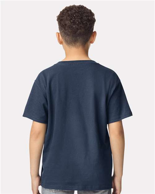 Gildan 5000B, Youth Heavy Cotton T-shirt, Blue Dusk