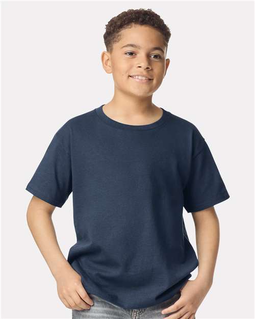 Gildan 543, 5000b Youth Heavy Cotton T-shirt, Blue Dusk