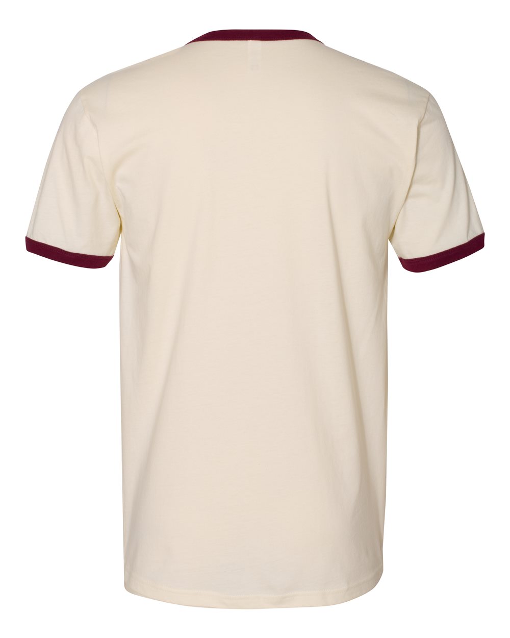 Next Level 3604, T-Shirts - Premium, Natural/ Maroon