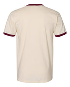 Next Level 3604, T-Shirts - Premium, Natural/ Maroon