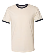 Next Level 3604, T-Shirts - Premium, Natural/ Midnight Navy