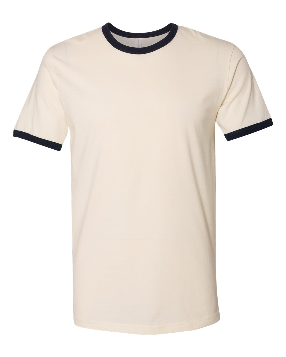Next Level 3604, T-Shirts - Premium, Natural/ Midnight Navy