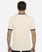 Next Level 3604, T-Shirts - Premium, Natural/ Midnight Navy