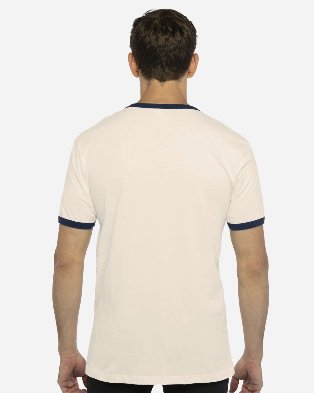 Next Level 3604, T-Shirts - Premium, Natural/ Midnight Navy
