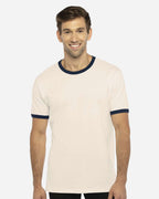Next Level 3604, T-Shirts - Premium, Natural/ Midnight Navy