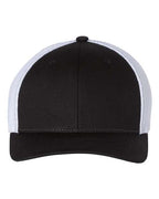 Richardson 110, R-flex Trucker Cap, Black/ White