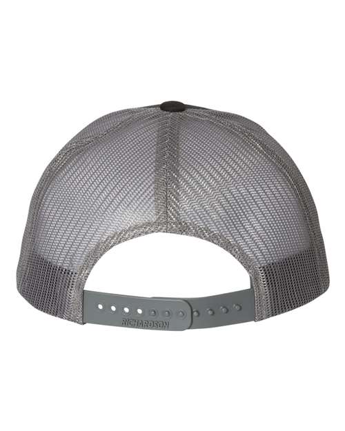 Richardson 115, Low Pro Trucker Cap, Black/ Charcoal