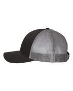 Richardson 115, Low Pro Trucker Cap, Black/ Charcoal