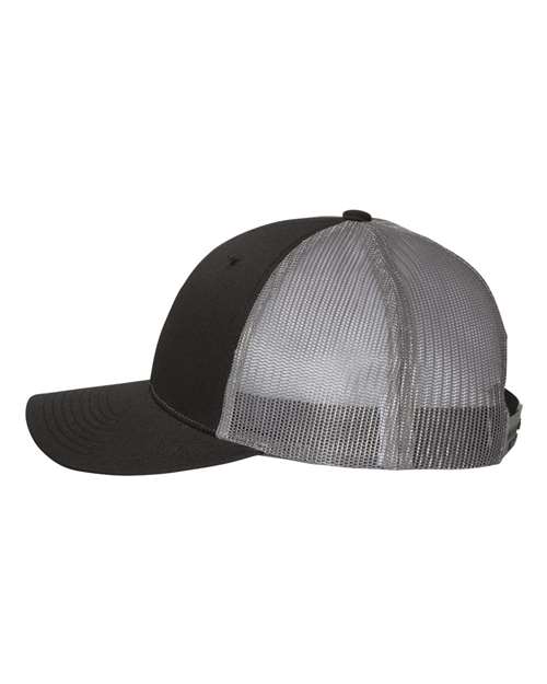 Richardson 115, Low Pro Trucker Cap, Black/ Charcoal
