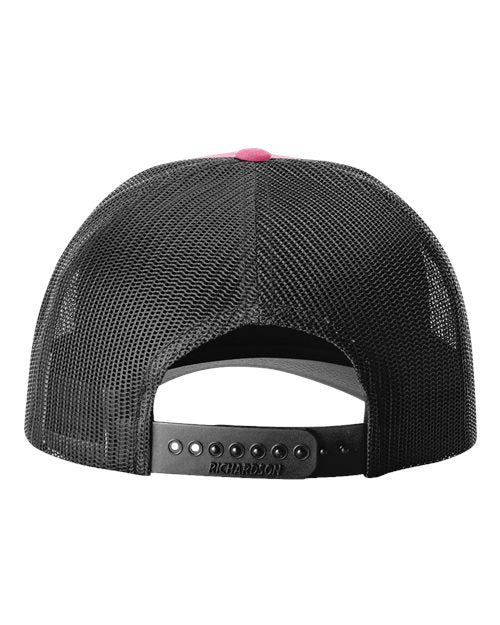 Richardson 115, Low Pro Trucker Cap, Hot Pink/ Black