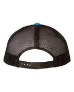 Richardson 115, Low Pro Trucker Cap, Cyan/ Black