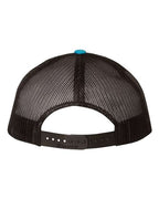 Richardson 115, Low Pro Trucker Cap, Cyan/ Black