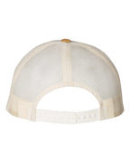 Richardson 115, Low Pro Trucker Cap, Heather Grey/ Birch/ Amber Gold
