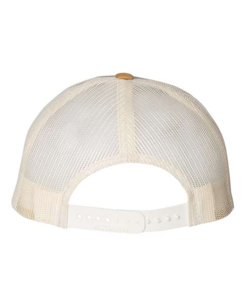 Richardson 115, Low Pro Trucker Cap, Heather Grey/ Birch/ Amber Gold