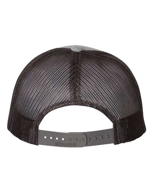 Richardson 115, Low Pro Trucker Cap, Heather Grey/ Dark Charcoal