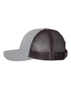 Richardson 115, Low Pro Trucker Cap, Heather Grey/ Dark Charcoal