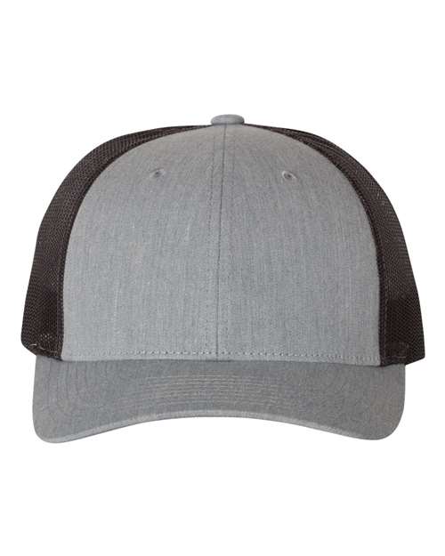Richardson 115, Low Pro Trucker Cap, Heather Grey/ Dark Charcoal