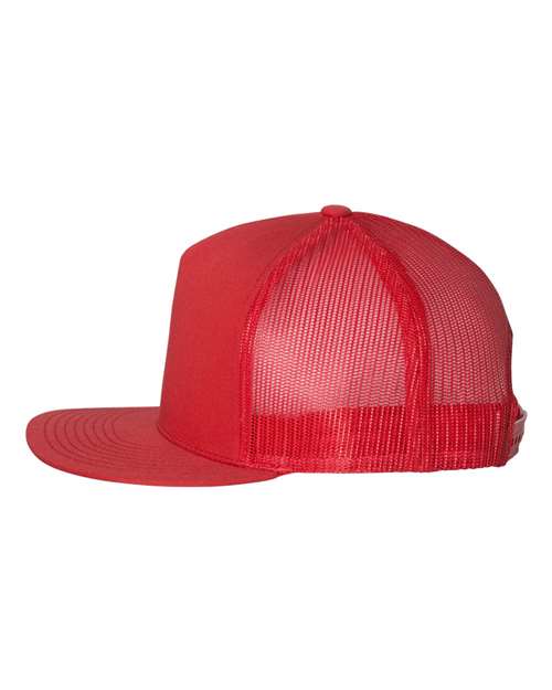 YP Classics 6006, Classic Five-panel Trucker Cap, Red