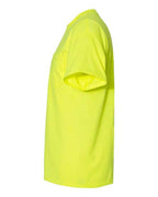 Gildan 8300, Unisex Dryblend Pocket T-shirt, Safety Green