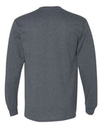 Gildan 8400, Unisex Dryblend 50/50 Long Sleeve T-shirt, Dark Heather