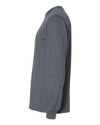 Gildan 8400, Unisex Dryblend 50/50 Long Sleeve T-shirt, Dark Heather
