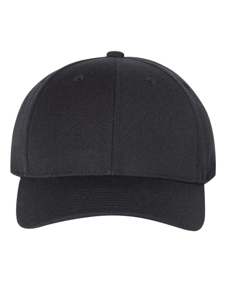 YP Classics 6789M, Premium Curved Bill Snapback Cap, Black
