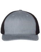 Richardson 312, Twill Back Trucker Cap, Heather Grey/ Black