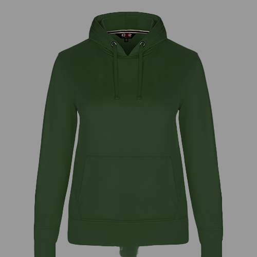 CX2 L00688, - Palm Aire - Ladies Polyester Pullover Hooded Sweatshirt, Forest Green