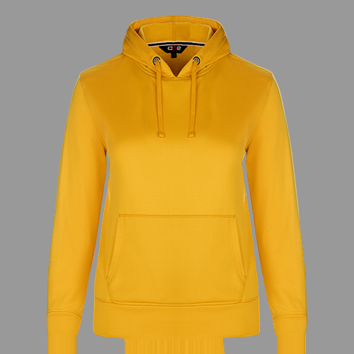 CX2 L00688, - Palm Aire - Ladies Polyester Pullover Hooded Sweatshirt, Gold