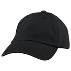 AJM International 6D470M, 6 Panel Full-fit (dad Cap), Winter Black