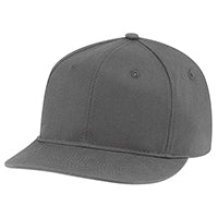 AJM International 6F660M, 6 Panel Constructed Flat Peak, Silver