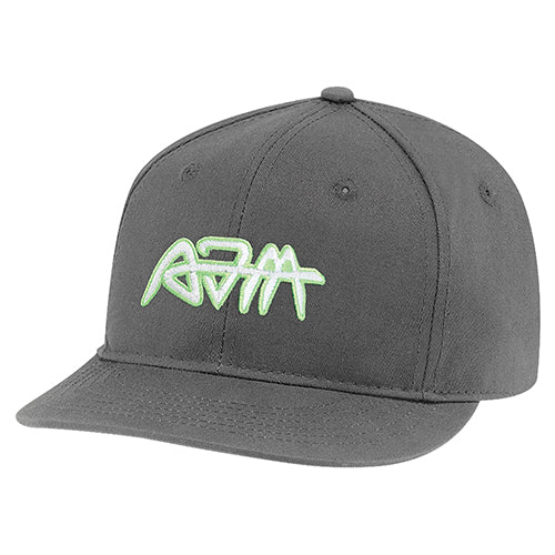 AJM International 6F660M, 6 Panel Constructed Flat Peak, Black
