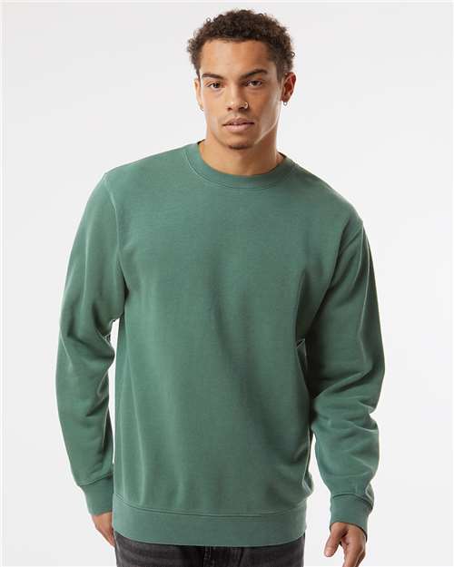 Independent Trading Co. PRM3500, Unisex Midweight Pigment-dyed Crewneck Sweatshirt, Pigment Alpine Green
