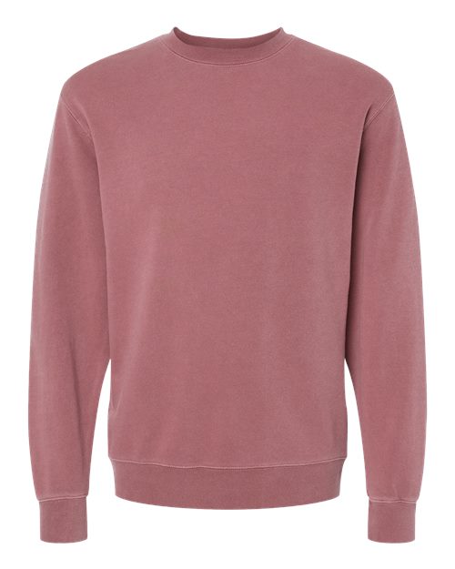Independent Trading Co. PRM3500, Unisex Midweight Pigment-dyed Crewneck Sweatshirt, Pigment Maroon