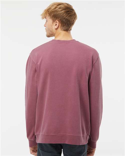 Independent Trading Co. PRM3500, Unisex Midweight Pigment-dyed Crewneck Sweatshirt, Pigment Maroon
