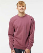 Independent Trading Co. PRM3500, Unisex Midweight Pigment-dyed Crewneck Sweatshirt, Pigment Maroon