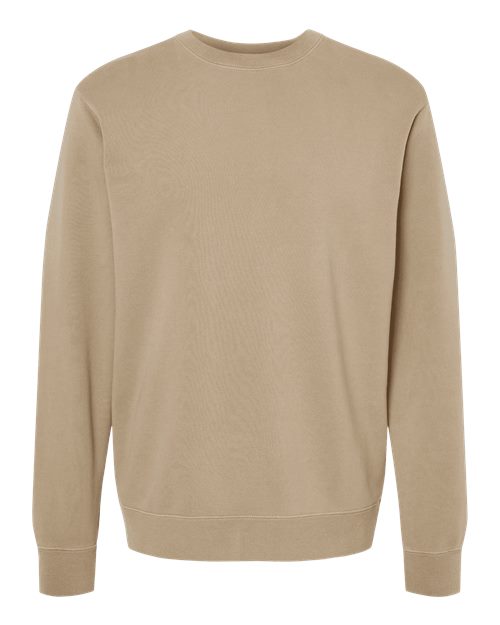 Independent Trading Co. PRM3500, Unisex Midweight Pigment-dyed Crewneck Sweatshirt, Pigment Sandstone