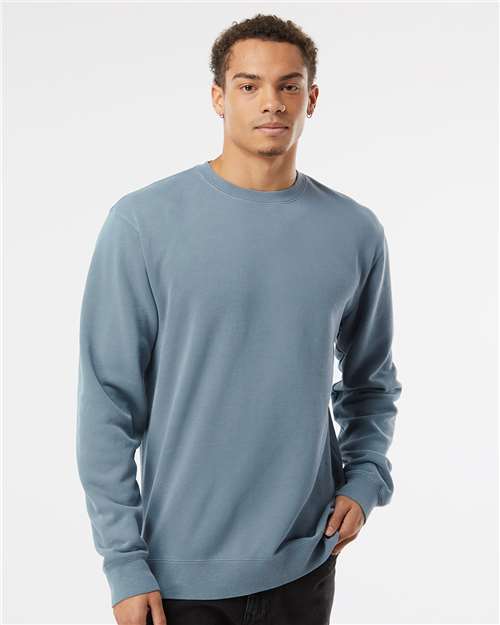 Independent Trading Co. PRM3500, Unisex Midweight Pigment-dyed Crewneck Sweatshirt, Pigment Slate Blue