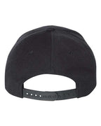 YP Classics 6789M, Premium Curved Bill Snapback Cap, Black