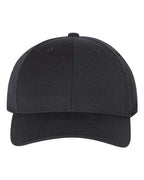 YP Classics 6789M, Premium Curved Bill Snapback Cap, Black